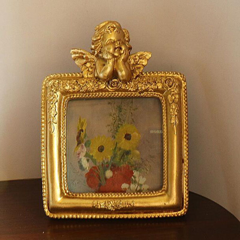 Desk Setup Photo - European Style Gold Color Resin Photo