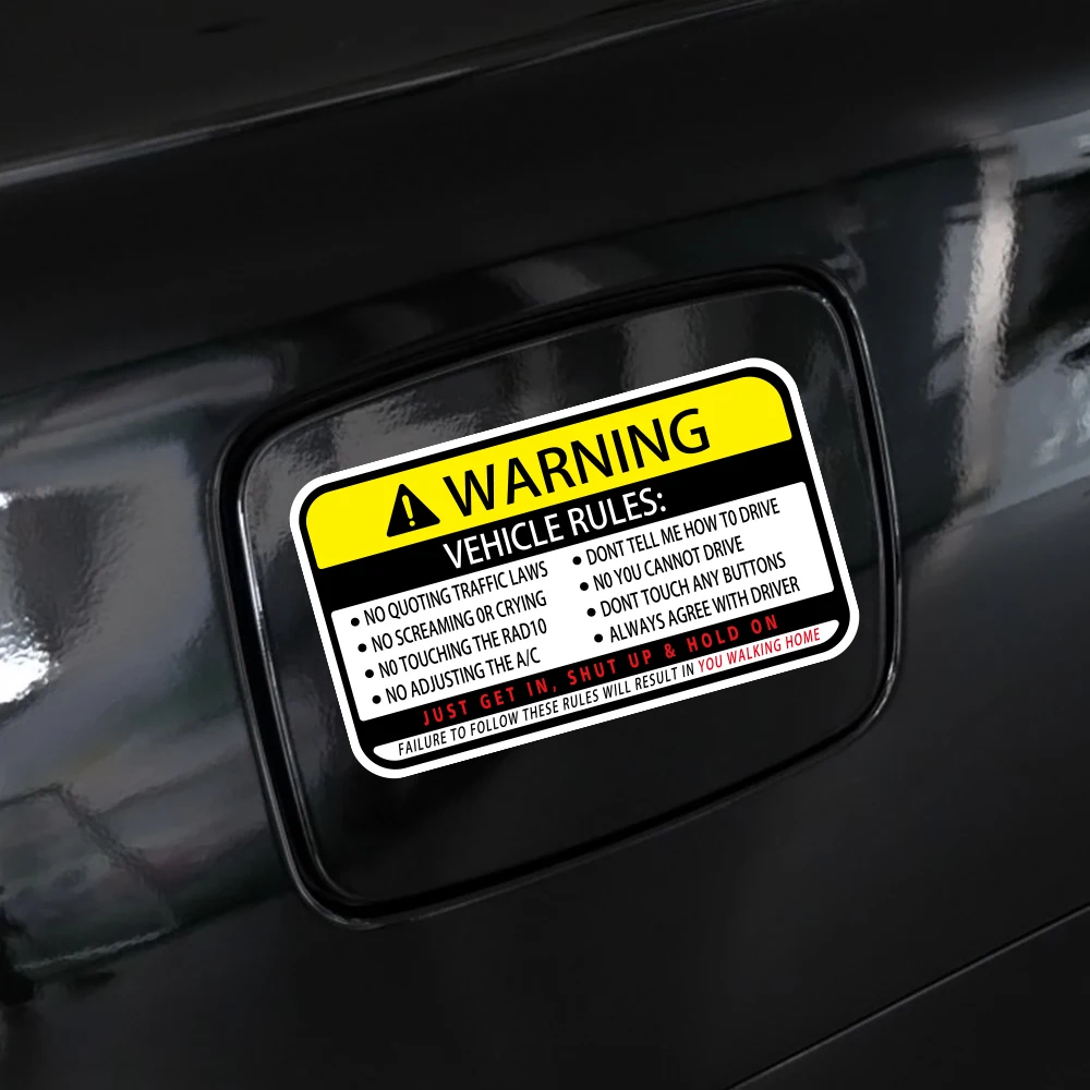 Desk Setup Ideas - 13x7.7cm Warning Words Car Stickers Funny