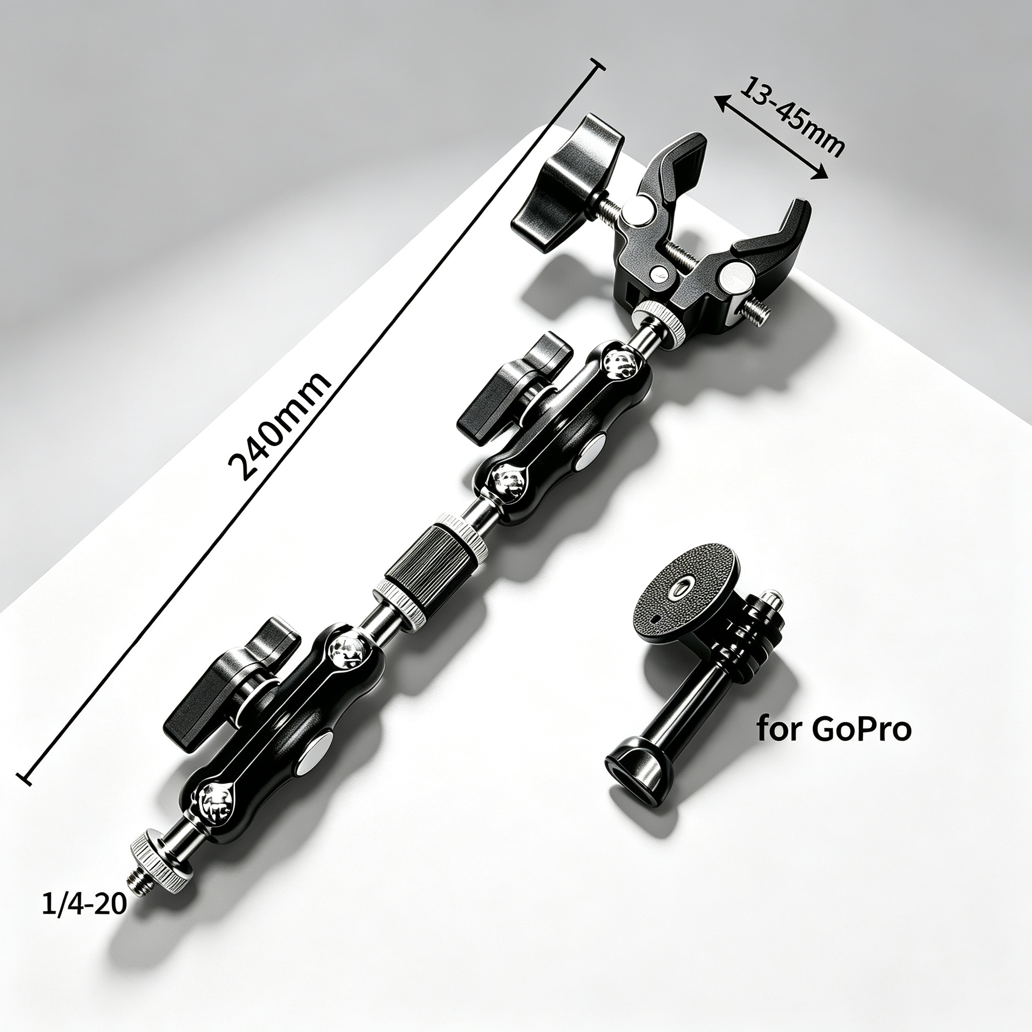 Monitor Arm Clamp - Universal Metal Super Clamp Double Ball