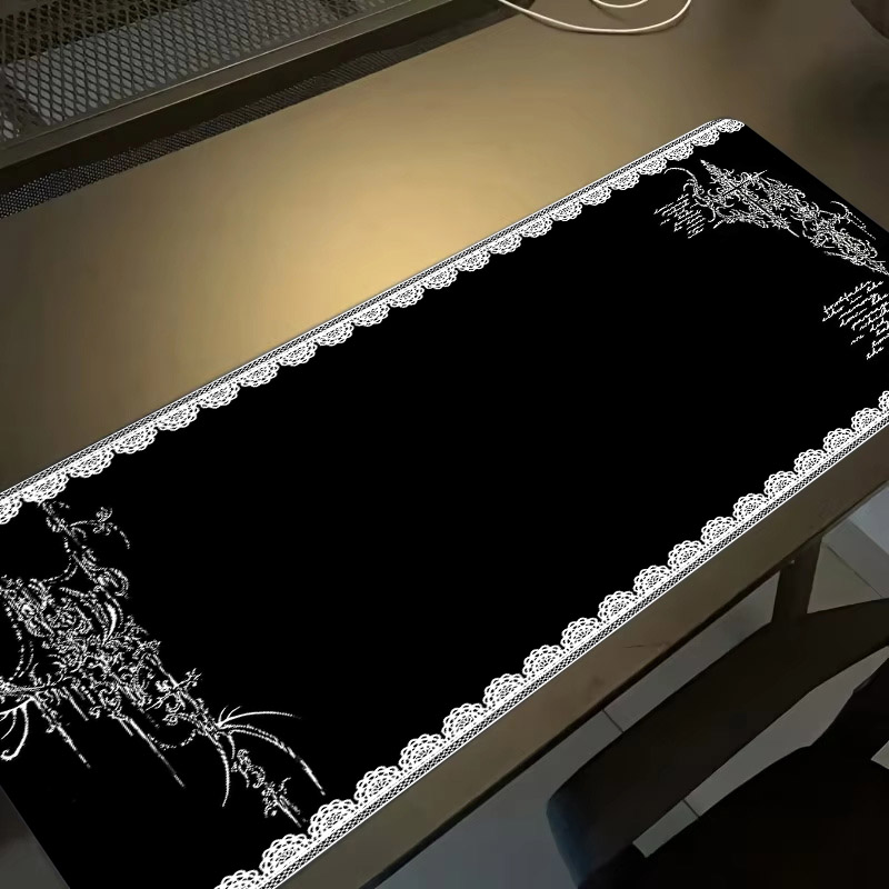 Mouse Pad Dark Style Lace Edge - Desk Setup Dark avaliação e preço