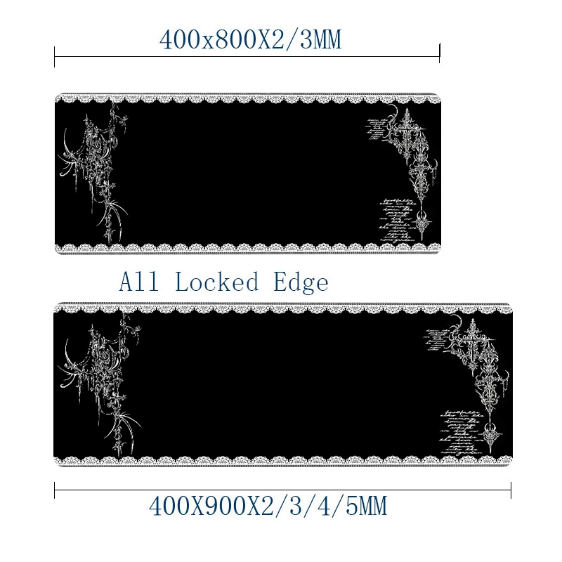 Mouse Pad Dark Style Lace Edge - Desk Setup Dark avaliação e preço