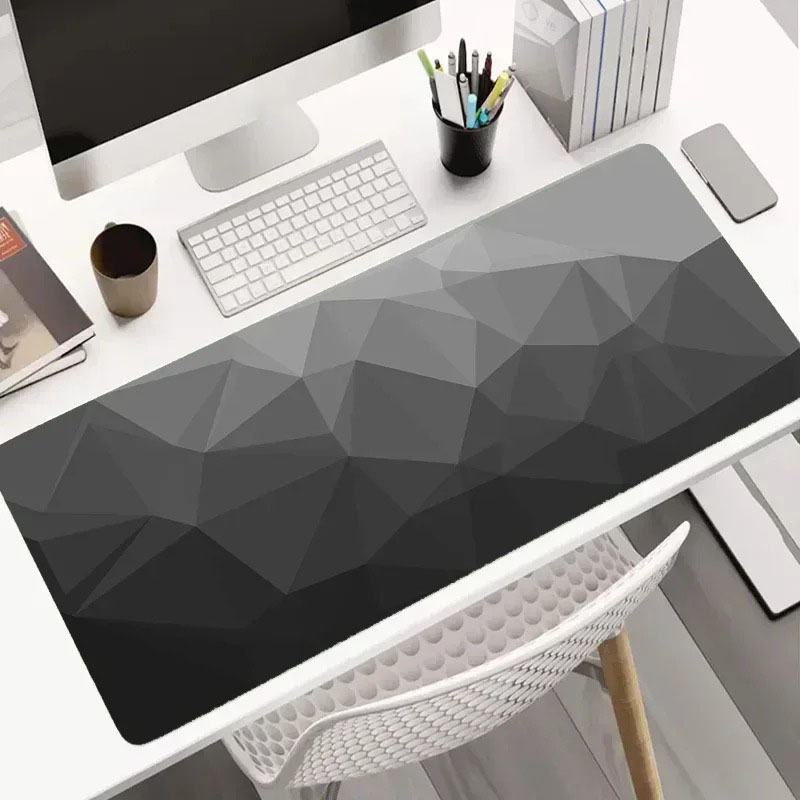 Modern Dark Geometric Tableclo - Desk Setup Grey avaliação e preço