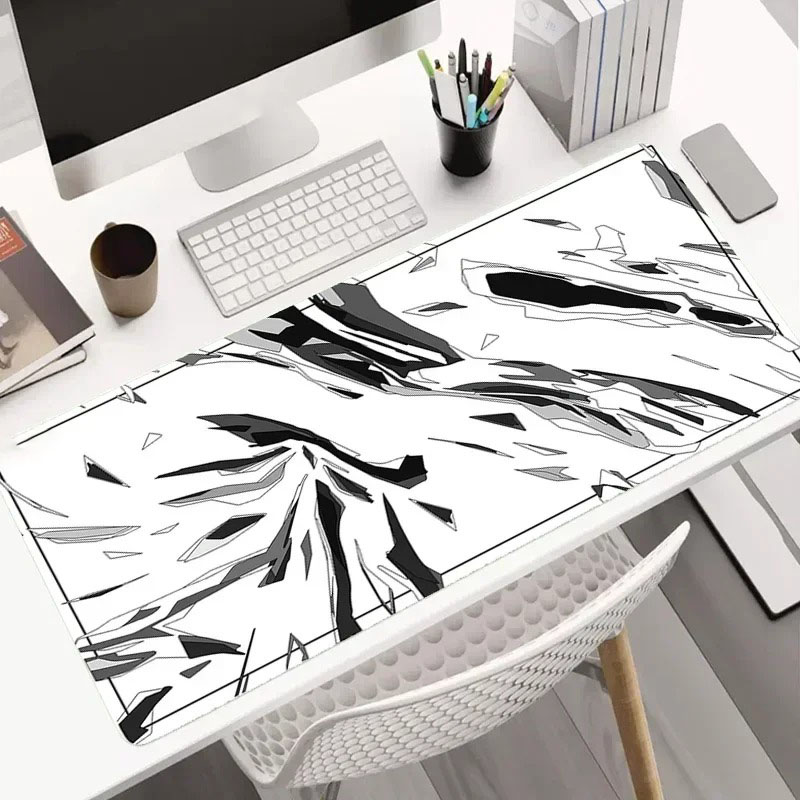 Modern Dark Geometric Tableclo - Desk Setup Grey avaliação e preço
