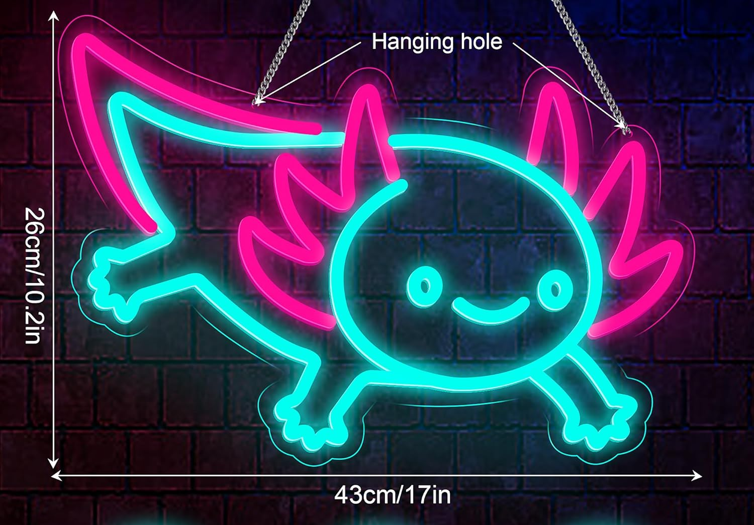Axolotl Dragon Neon Sign Dimma - Desk Setup Studio avaliação e preço