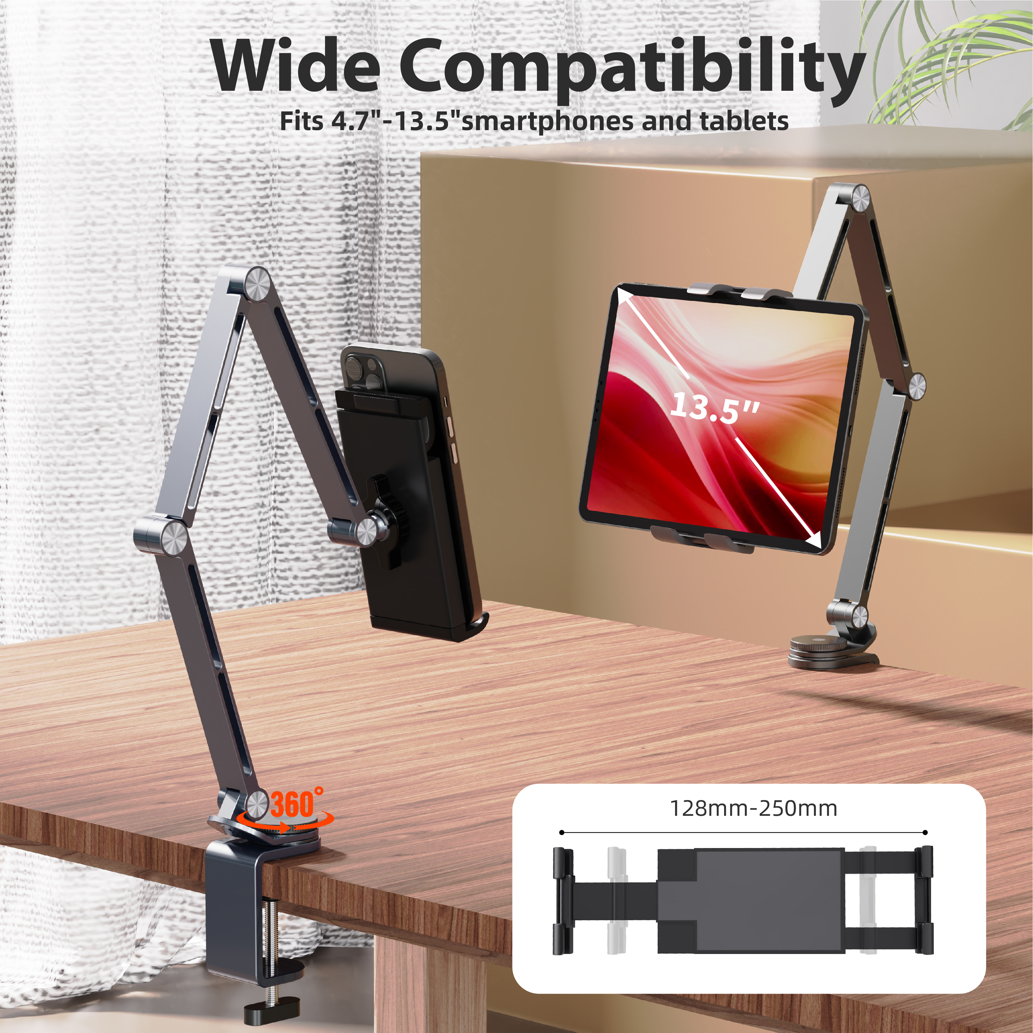 Kimdoole Tablet Desktop Cantil - Monitor Arm Clamp avaliação e preço