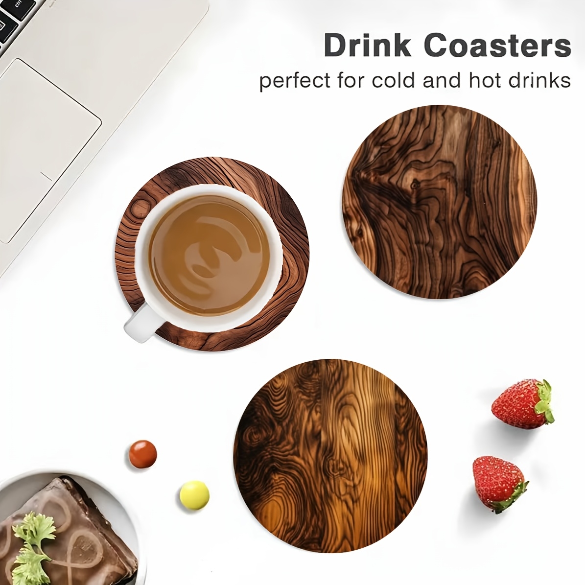 2D Retro Elegant Dark Wood Gra - Desk Setup Dark avaliação e preço