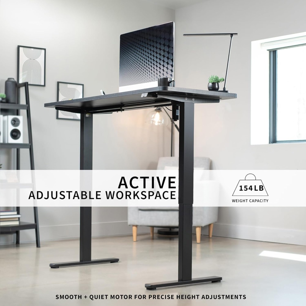 VIVO Electric 60 x 24 inch Sta - Desk Setup Dark avaliação e preço