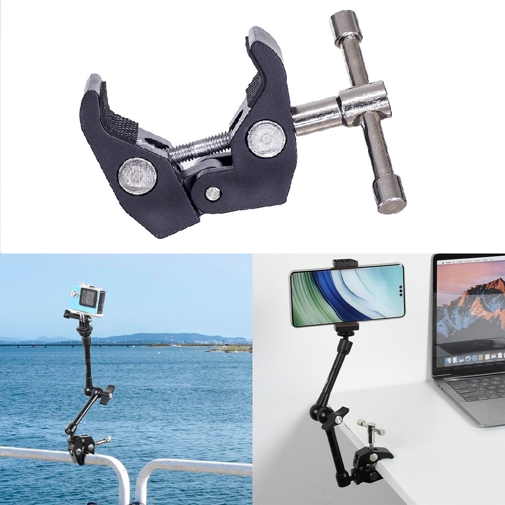 Large Arm Clip Ballhead Clamp  - Monitor Arm Clamp avaliação e preço