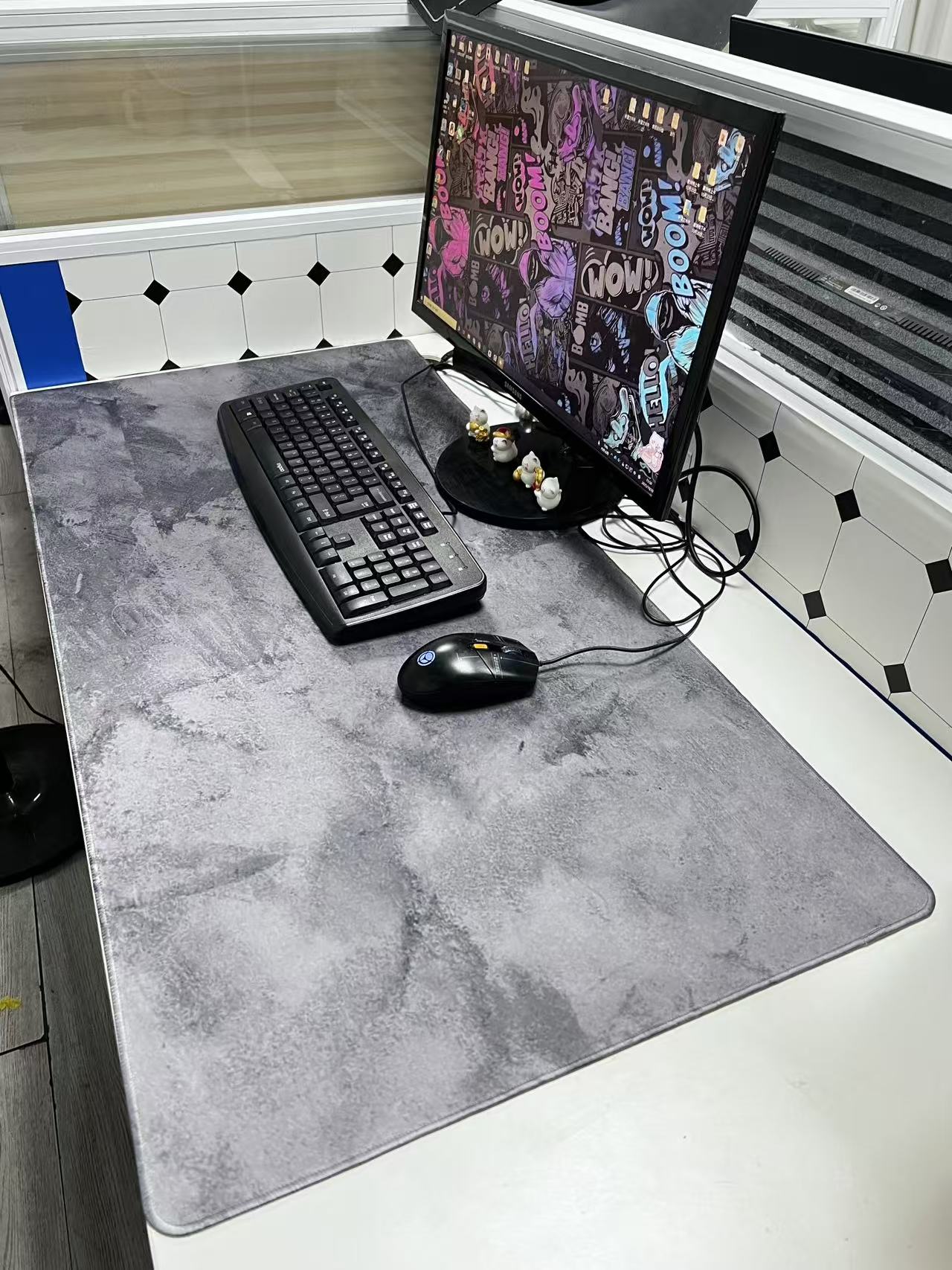 Grey Marble Big Mousepepad Mou - Desk Setup Grey avaliação e preço