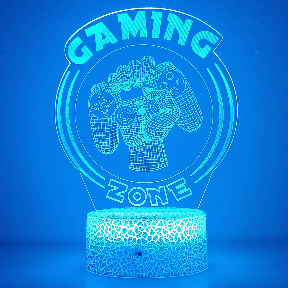 3D Night Light Lamp Gaming Roo - Desk Setup Diy avaliação e preço