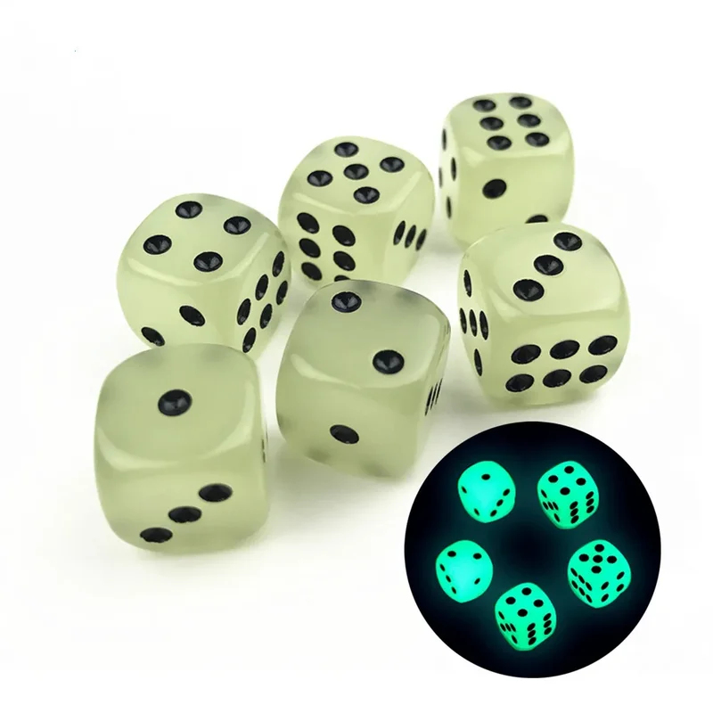 6-36Pcs 14mm Luminous Dice 6 S - Desk Setup Dark avaliação e preço