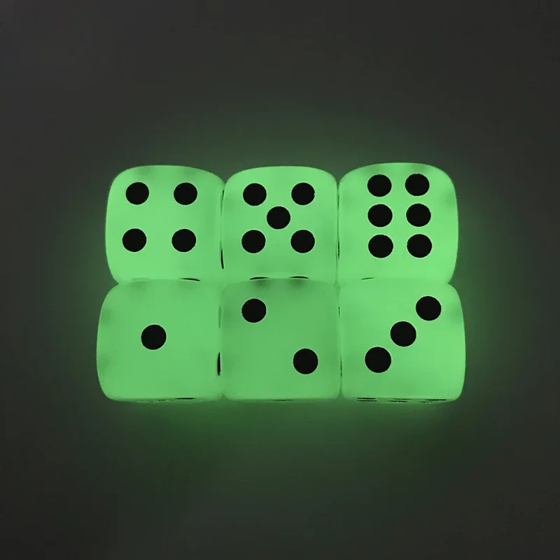 6-36Pcs 14mm Luminous Dice 6 S - Desk Setup Dark avaliação e preço