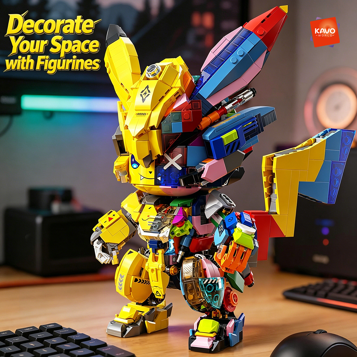 KAVOWORLD 1505 PCS DIY Mecha A - Desk Setup Diy avaliação e preço