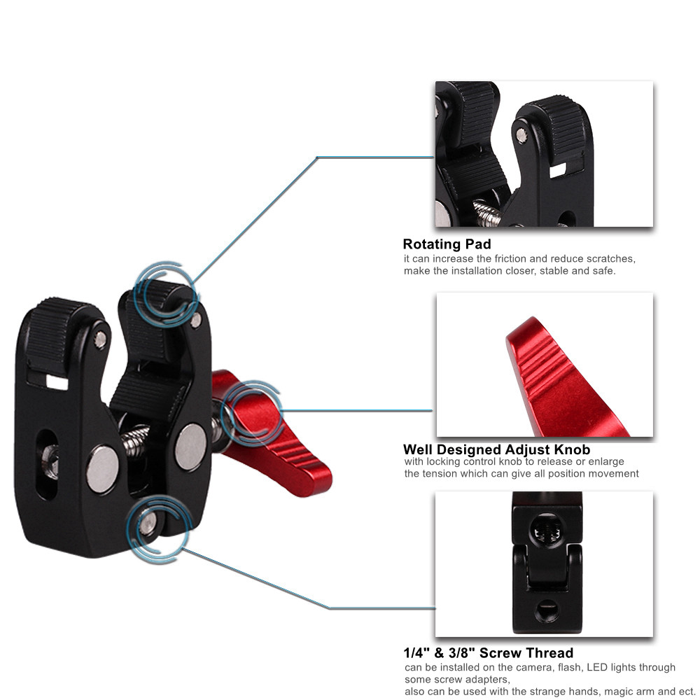 Metal Multi-function Ball Head - Monitor Arm Clamp avaliação e preço