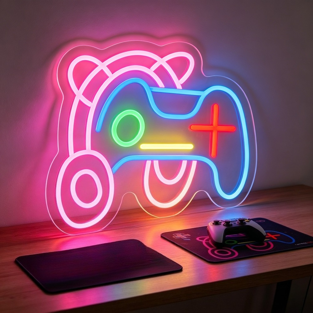 Gaming Neon Sign LED Wall Art  - Desk Setup Studio avaliação e preço