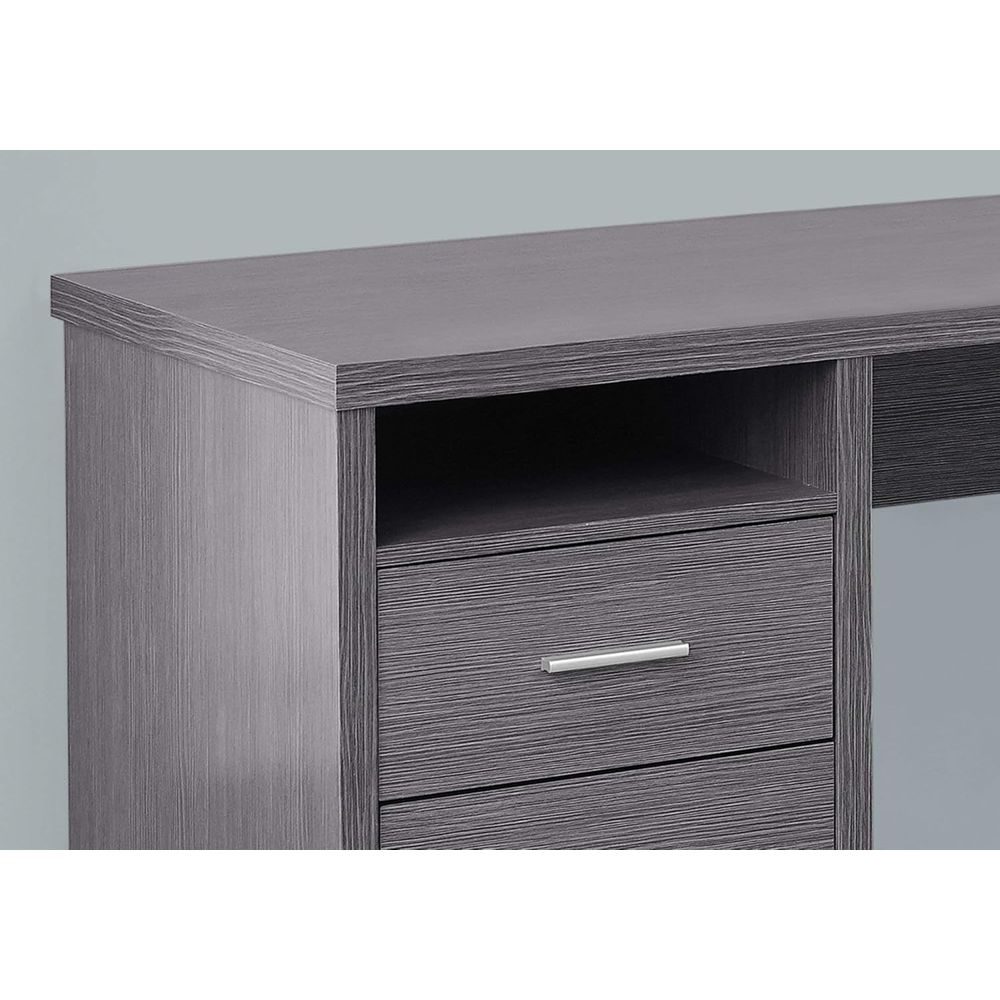 80 L-Shaped Home Office Desk w - Desk Setup Grey avaliação e preço
