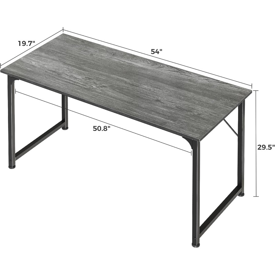 55 Inch Computer Desk for Home - Desk Setup Grey avaliação e preço