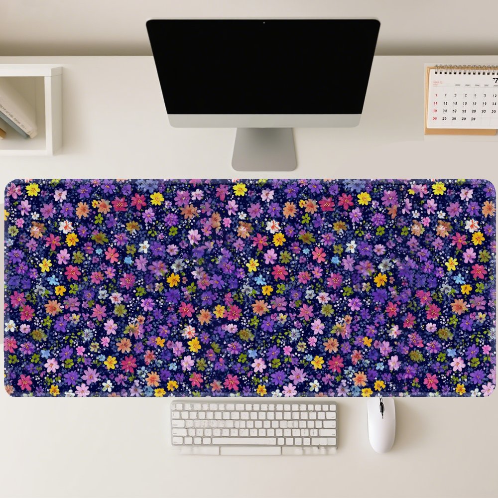 Floral Pattern Desk Mat Large  - Desk Setup Dark avaliação e preço