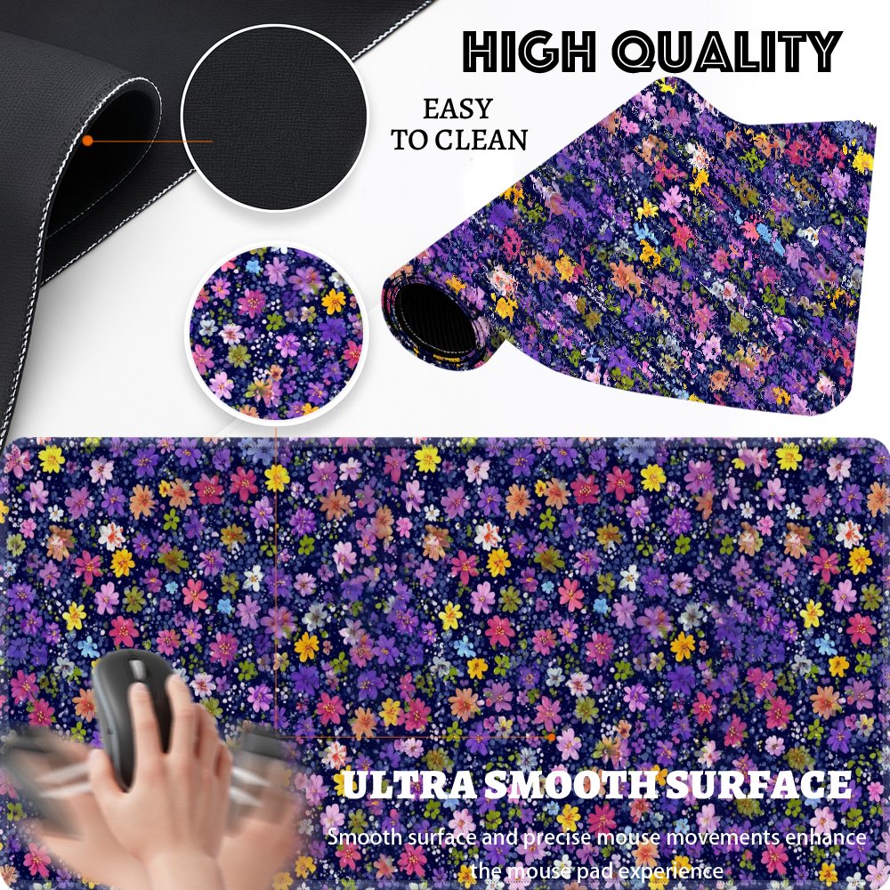 Floral Pattern Desk Mat Large  - Desk Setup Dark avaliação e preço