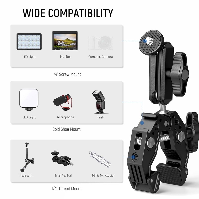 Universal Aluminum Super Clamp - Monitor Arm Clamp avaliação e preço