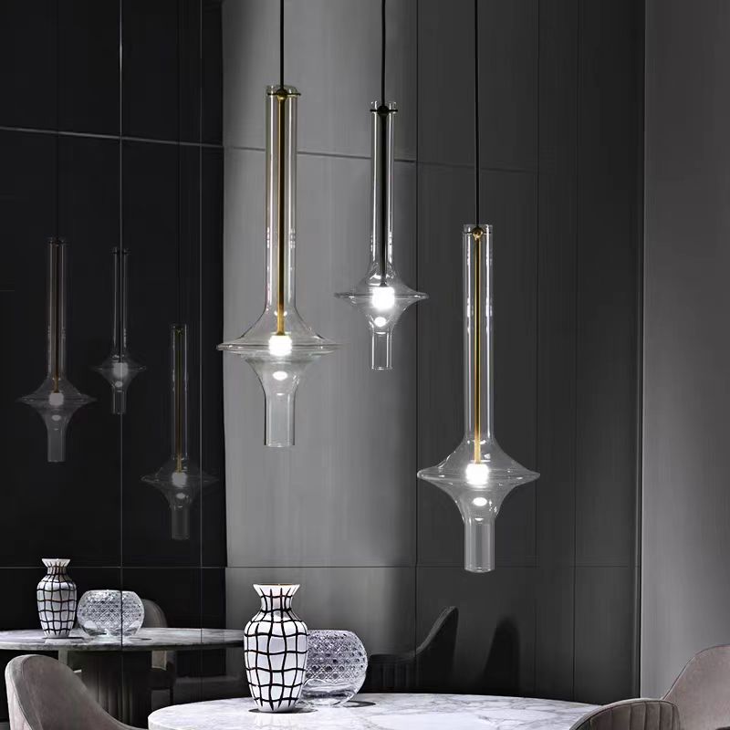 Nordic Glass Tube Pendant Ligh - Desk Setup Minimalist avaliação e preço