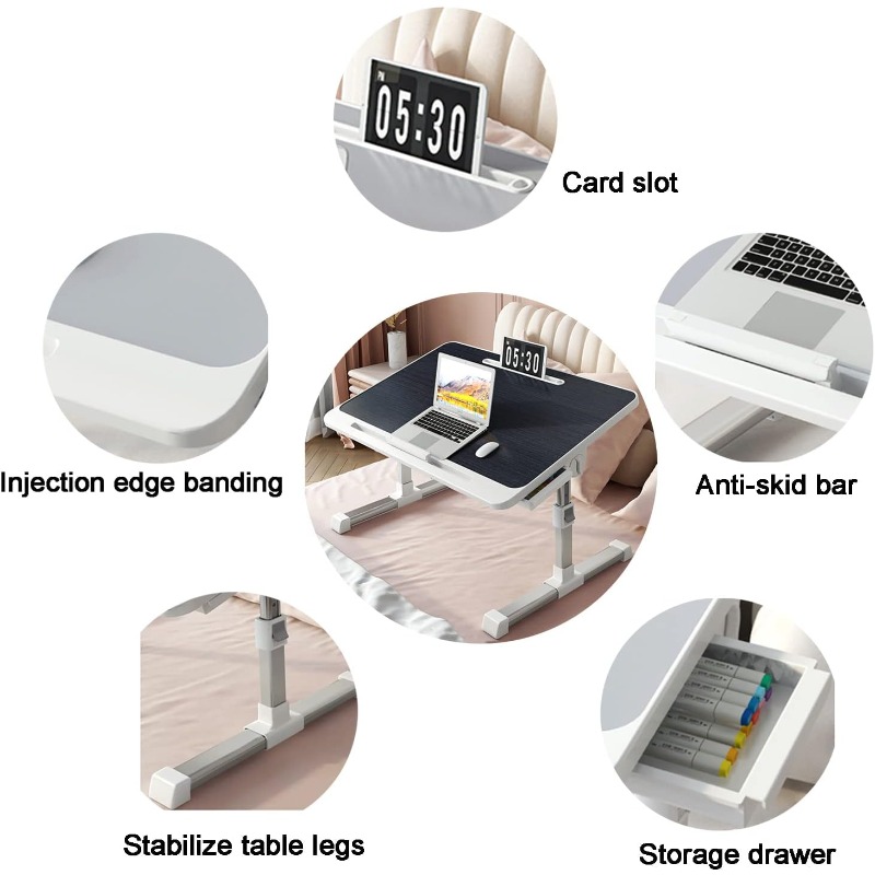 Laptop Bed Tray Table Adjustab - Desk Setup Ideas avaliação e preço