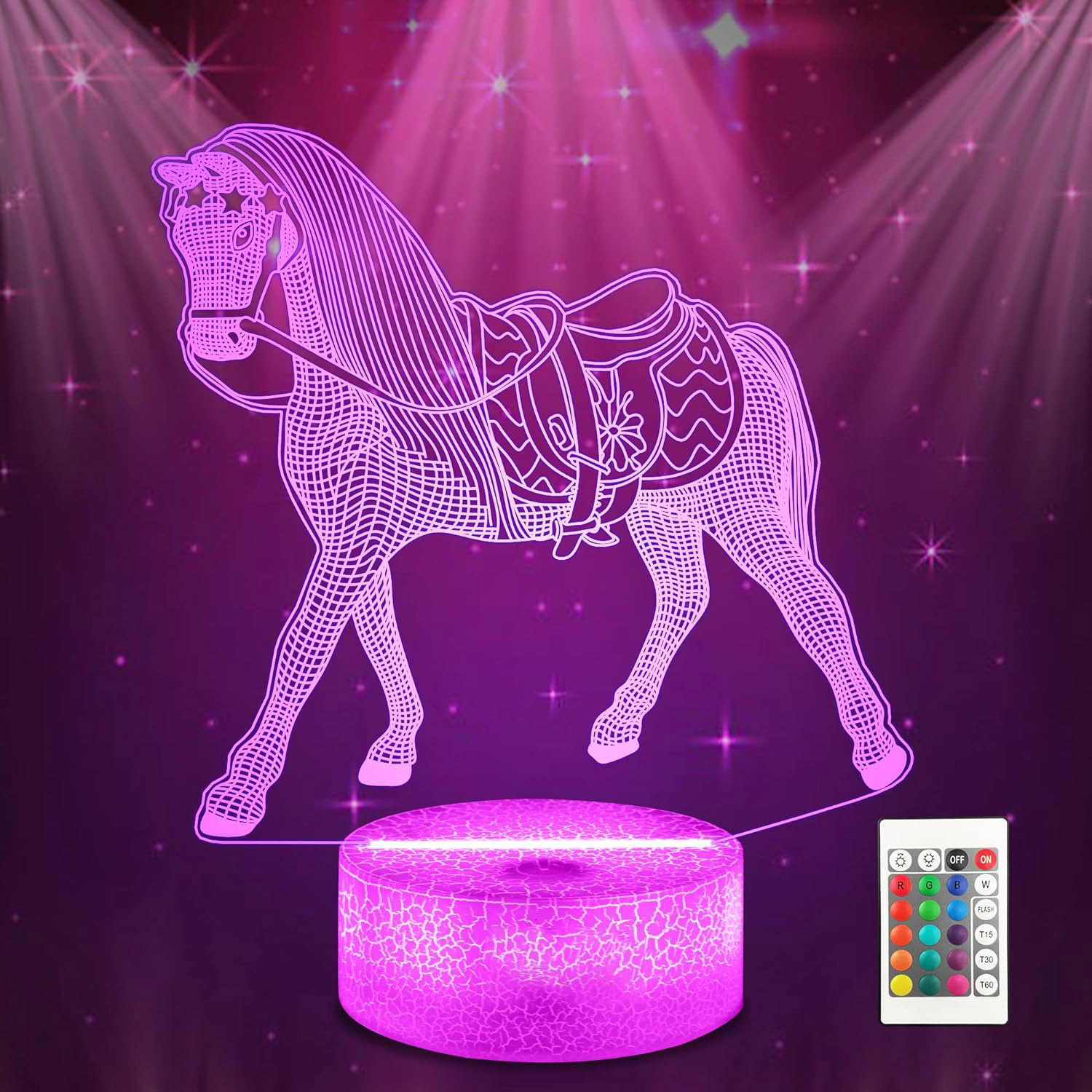 NEW Animal Horse 3D Night Lamp - Desk Setup Diy avaliação e preço