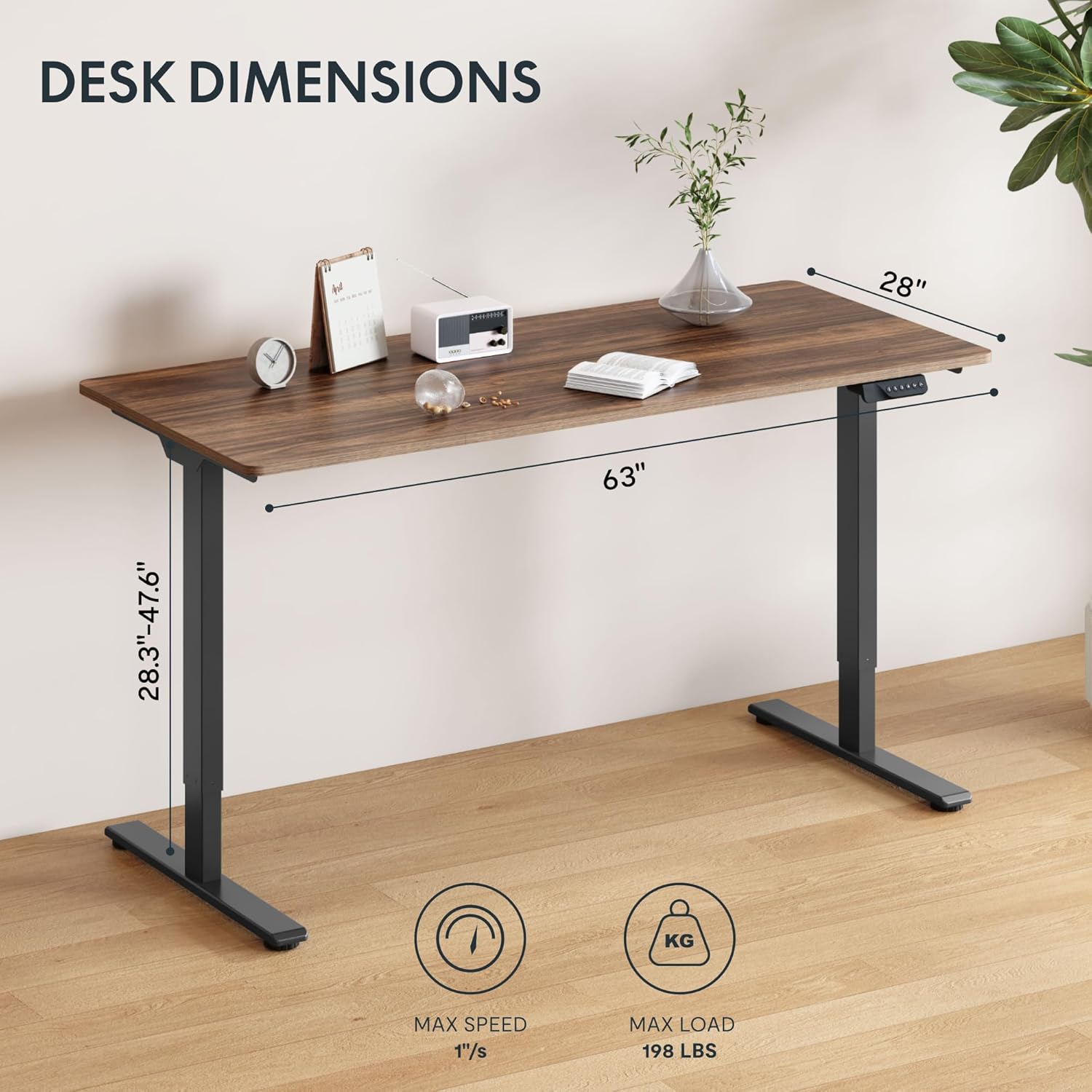 Large Electric Standing Desk w - Desk Setup Studio avaliação e preço
