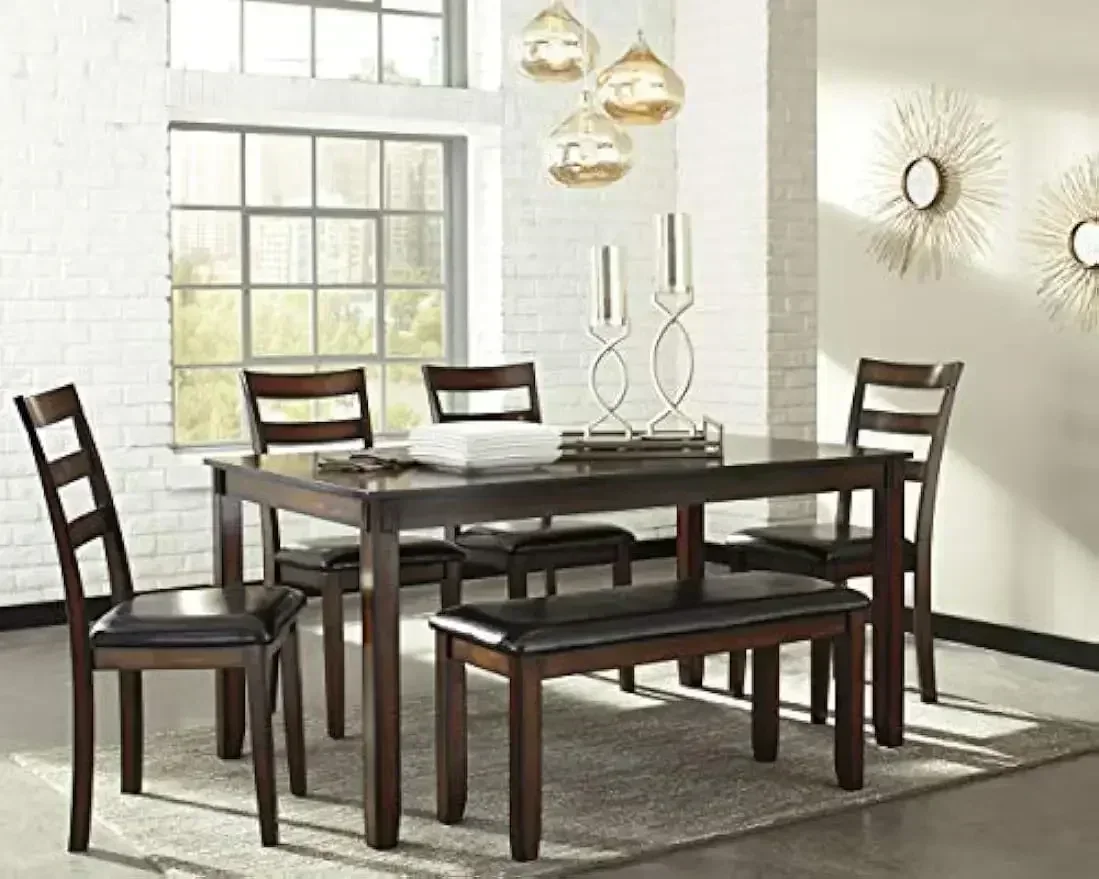 XMSJ-Coviar 6 Piece Dining Set - Desk Setup Dark avaliação e preço