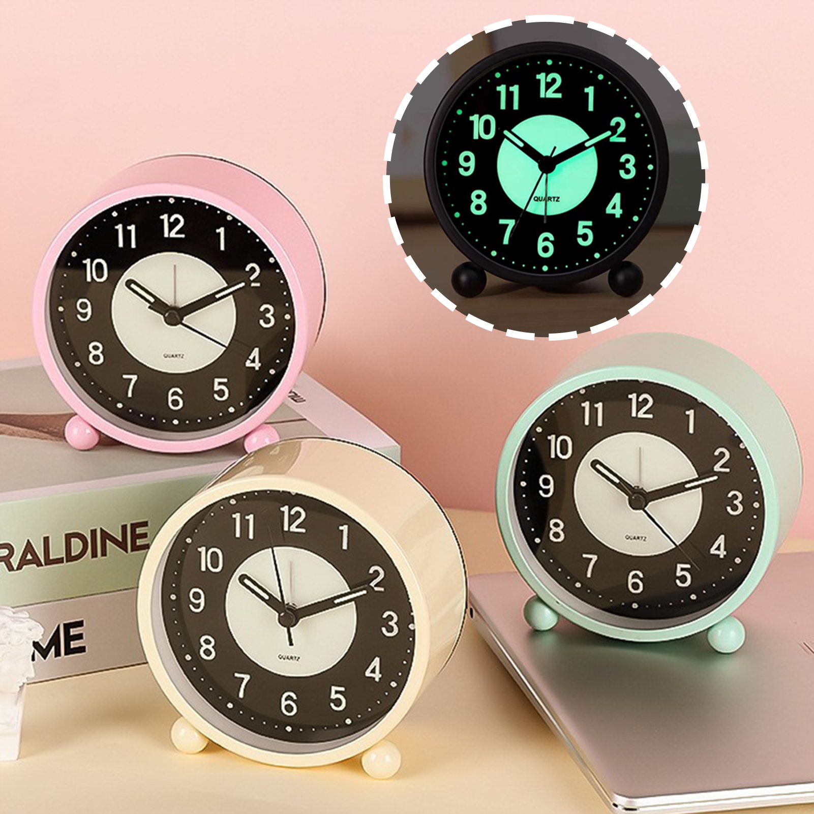4.5-Inch Luminous Alarm Clock  - Desk Setup Dark avaliação e preço