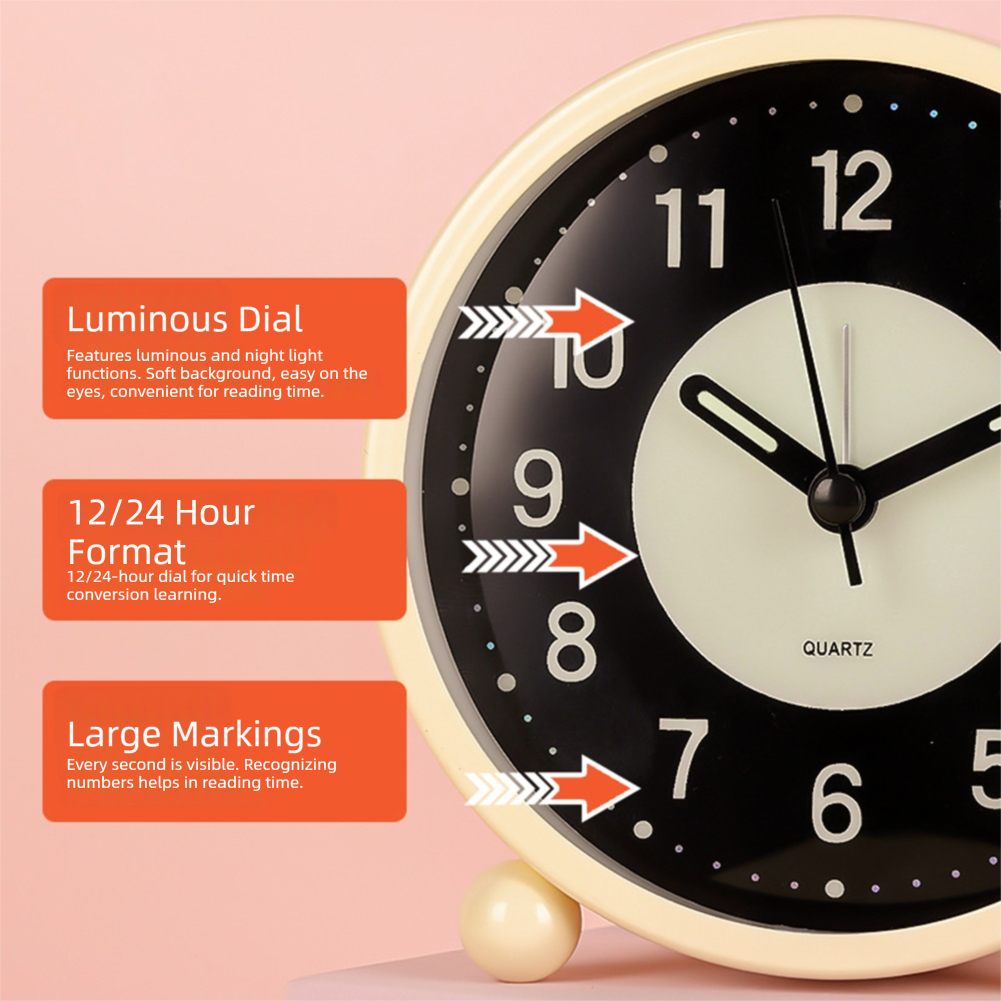 4.5-Inch Luminous Alarm Clock  - Desk Setup Dark avaliação e preço