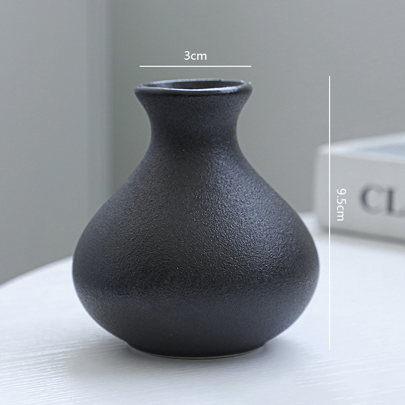 5Pcs Black Ceramic Vase Set Mo - Desk Setup Minimalist avaliação e preço