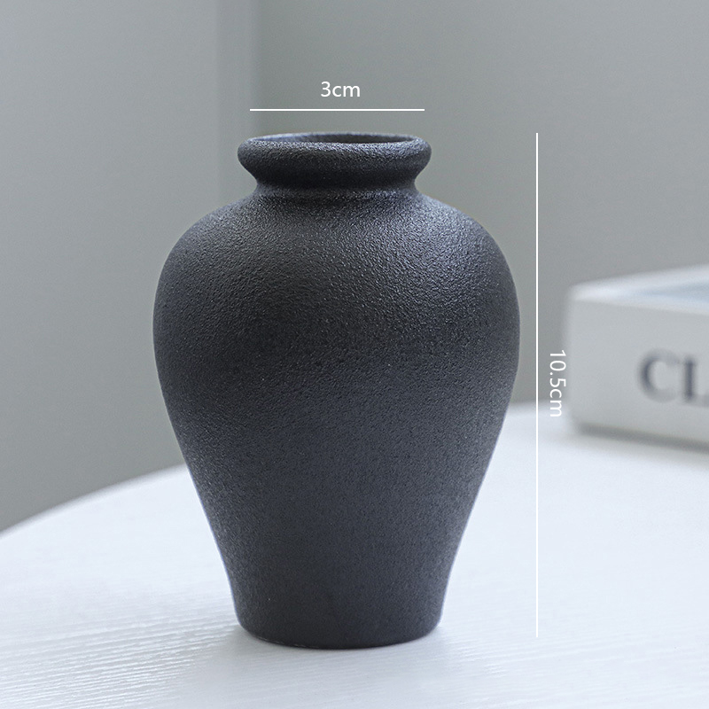 5Pcs Black Ceramic Vase Set Mo - Desk Setup Minimalist avaliação e preço