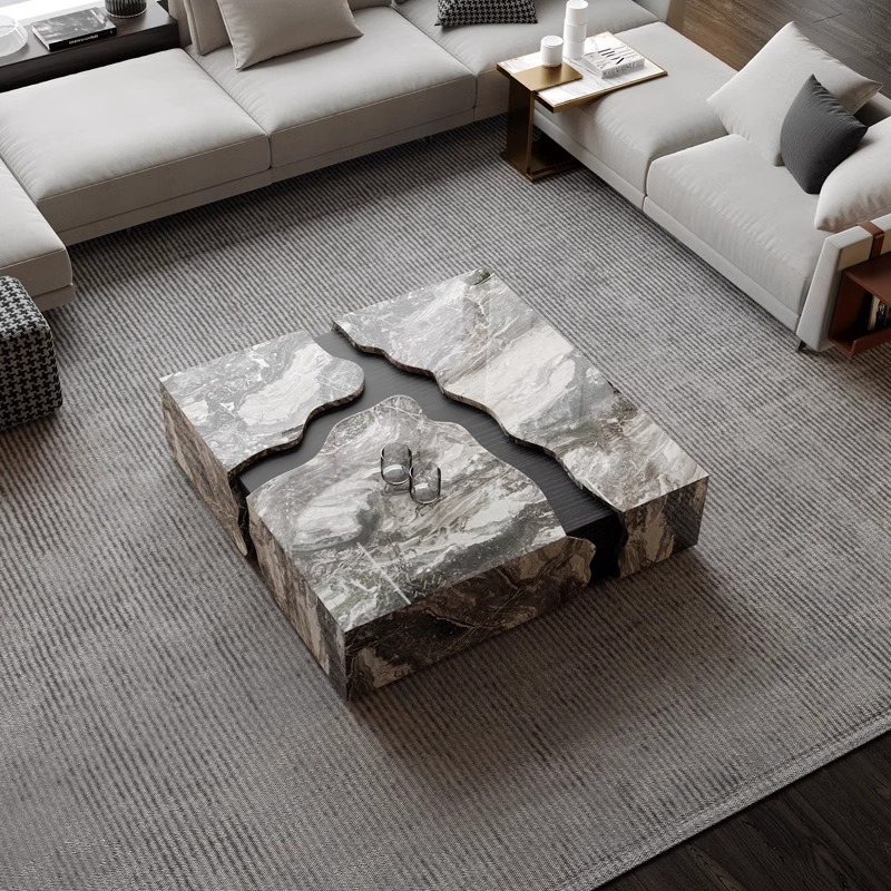 2025 Square Marble Coffee Tabl - Desk Setup Minimalist avaliação e preço