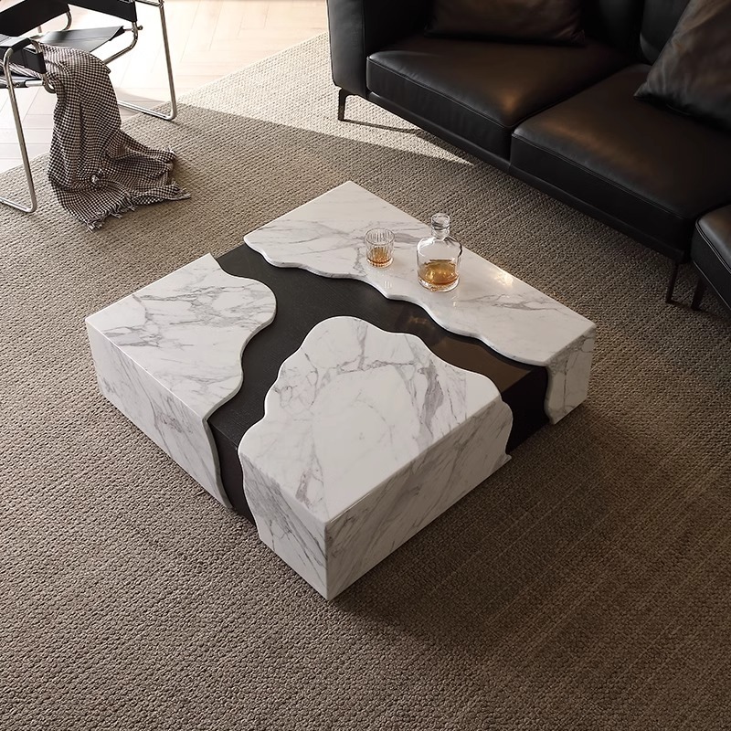 2025 Square Marble Coffee Tabl - Desk Setup Minimalist avaliação e preço