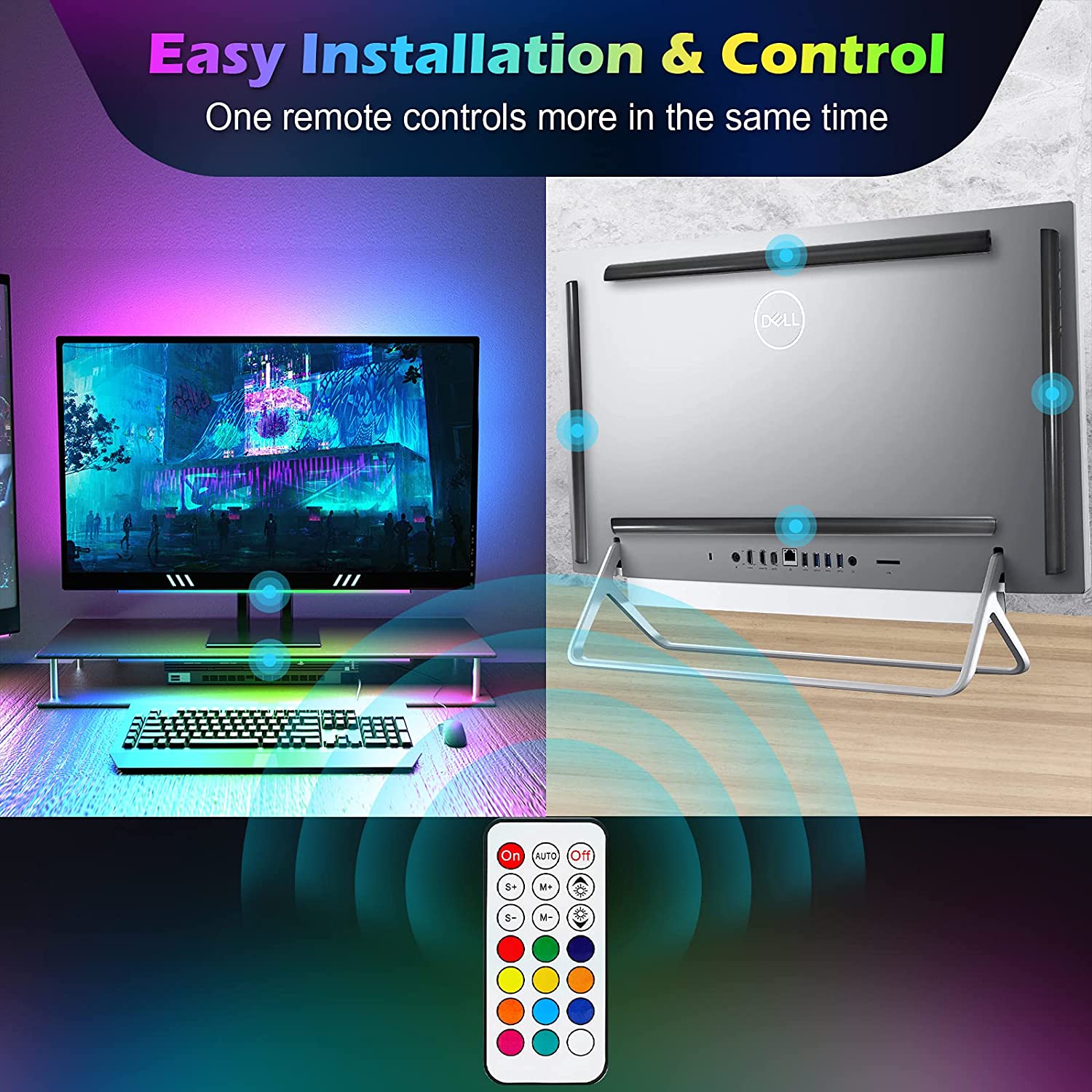 Under Monitor Light Bar RGB Dr - Desk Setup Diy avaliação e preço