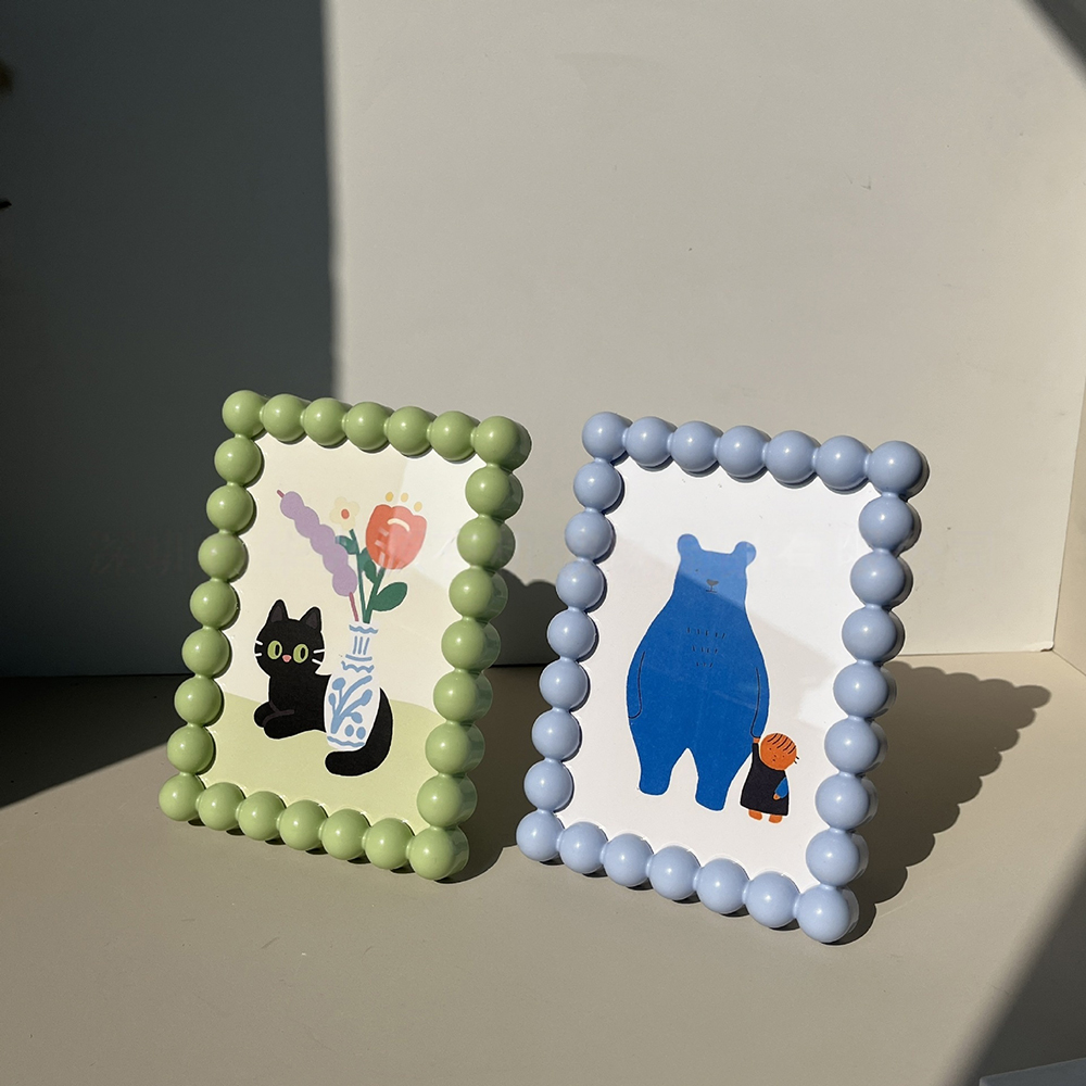 Cute Beaded Photo Frame Fun De - Desk Setup Photo avaliação e preço