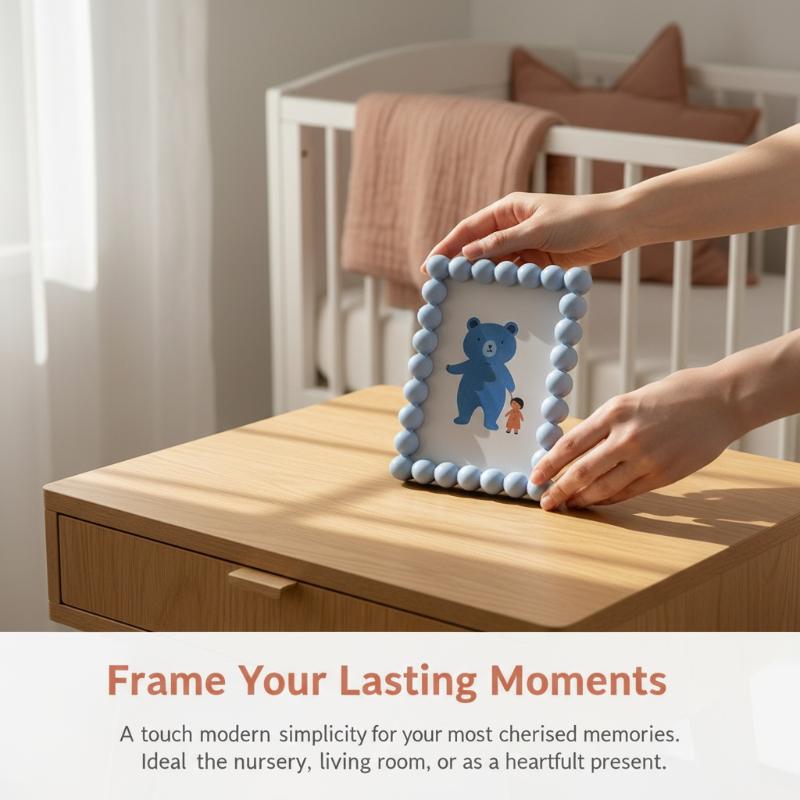 Cute Beaded Photo Frame Fun De - Desk Setup Photo avaliação e preço